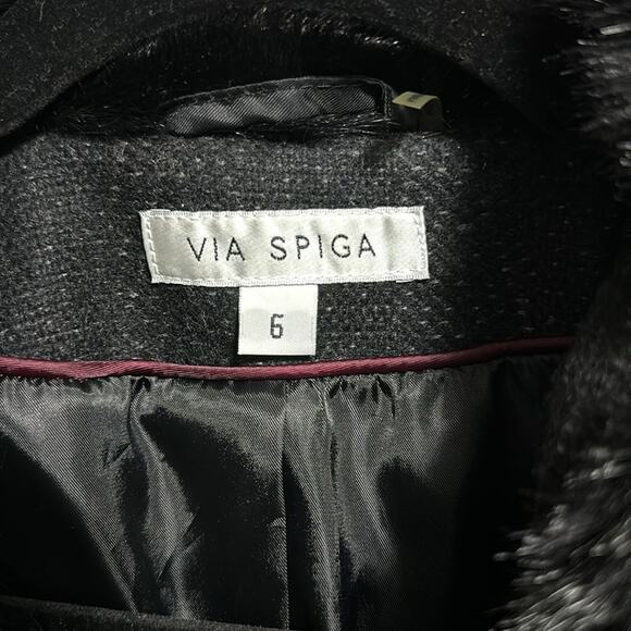 Gorgeous Mixed Media Via Spiga Coat Size 6 - Picture 3 of 8